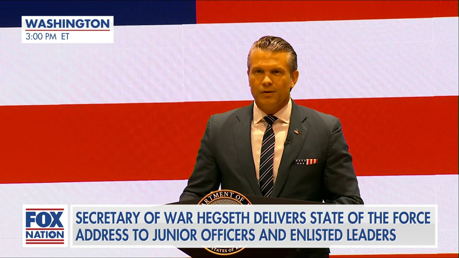 Secretary of War Hegseth Remarks Live: Season 2, Episode 23, 